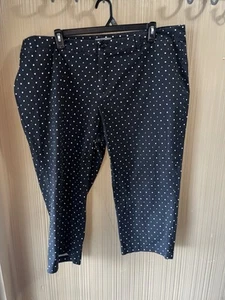 Capris donna taglie forti Jessica London a pois taglia 24W - Foto 1 di 4