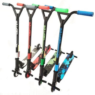 Stunt Scooter Kids Adults Fixed Bar Pro Push Kick 360 Degree Wheel Trick Street - image 1 of 3