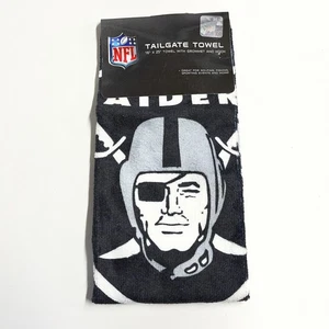 Brandneu NFL Raiders 16X25 Heckklappe Golf Sport Handtuch Haken Öse - Bild 1 von 3