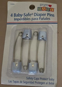 NUEVO 2009 Prym Baby-Safe Pasadores de Pañales Azul Total de 4 Pines  - Imagen 1 de 3