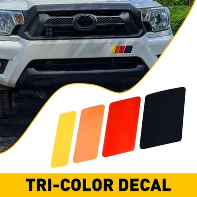 Calcomanía adhesiva tricolor a rayas Toyota Tundra apta para 4Runner coche camión universal Foto 1 de 4