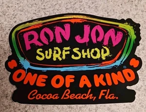 Ron Jon Surf Shop "One of a Kind" Cocoa Beach Fla Sticker 80's Colors Paint Drip - Picture 1 of 2
