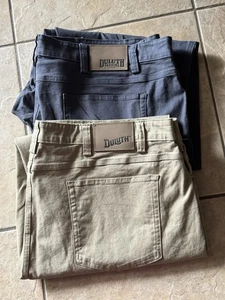 Pantalones de hombre Duluth Trading Flex Fire Hose 46x30 beige + gris calce relajado lote/2 nuevos sin etiquetas - Imagen 1 de 11