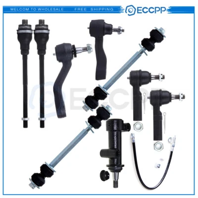 Barra estabilizadora de barra estabilizadora Pitman brazo loca 9 piezas para Chevrolet Avalanche Silverado GMC Foto 1 de 4