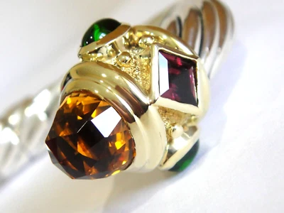 PULSERA RENACENTISTA DAVID YURMAN 14K SS GRANATE CITRINO $4950 Foto 1 de 4