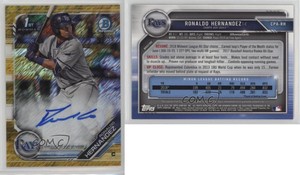 2019 Bowman Chrome Prospect Gold Shimmer Refractor /50 Ronaldo Hernandez Auto