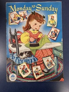 Vintage 1929 Children Book Monday to Sunday by Merrill Company HTF - Picture 1 of 5