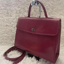Vintage Coach 4414 Red Madison Copley Kelly leather made in Italy used