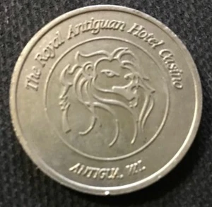 ROYAL ANTIGUIN HOTEL CASINO USED $1 GAMING TOKEN - ANTIGUA WEST INDIES - Picture 1 of 2