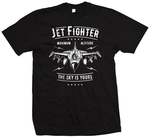 T-Shirt Jet Fighter - Flugzeugpilot T-Shirt - Luftfahrt-Enthusiasten T-Shirt - Bild 1 von 6