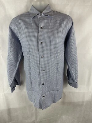 Paul Stuart 100% COTTON Blue & White Luxury ButtonSHIRT 14 1/2 SMALL (ITALY) - Image 1 of 4