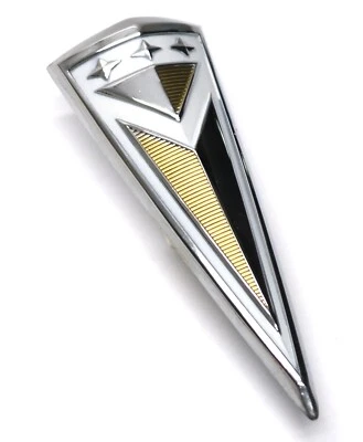 Novo 1962 Pontiac emblema ponta de flecha nariz frontal / emblema feito nos EUA capô grade cabeçalho - Imagem 1 de 4