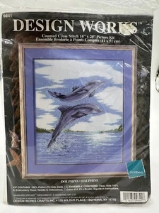 Design Works gezähltes Kreuzstich-Kit 9841 Delfine 16 x 20 neu versiegelt - Bild 1 von 4