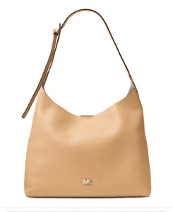Neu $ 248 Michael Kors Junie MD Hobo aus genarbtem Leder in Butternut Damen neu mit Etikett - Bild 1 von 5
