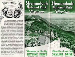 Skyline Drive Shenandoah Nationalpark Virginia Vintage illustrierte Broschüre - Bild 1 von 3