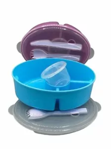 Scatola per insalata lattina per pranzo lattina per insalata lattina per insalata macedonia 2200 ml viola blu - Foto 1 di 3