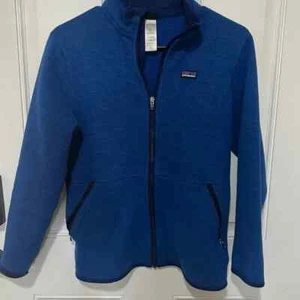 Patagonia Boys Sweater Blue Full Zip Youth XL 14 - Picture 1 of 4