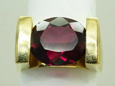 5.00 Ct Rhodolite Garnet Channel Ring 14K Solid Yellow Gold - Image 1 of 3