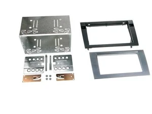 Radioeinbauset 2 DIN passend für Audi A4 B6 Limo Cabrio 8E 8H 04-08 anthrazit - Bild 1 von 3
