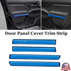 4PCS Glossy Blue Door Panel Cover Trim Strip Fits For Toyota Tacoma 2024-2025 - Picture 1 of 8