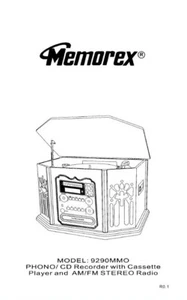Memorex 9290MMO CD Recorder Download - Emailed OWNERS GUIDE *PLEASE READ* - Picture 1 of 3