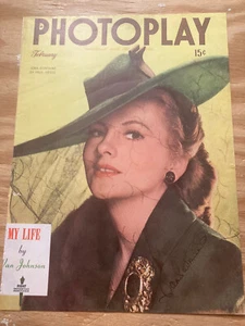 JOAN FONTAINE signed Magazine Cover Autographed - Bild 1 von 5