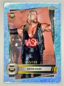 2025 Topps Chrome WWE Aqua Shimmer Refractors #184 Kevin Nash #015 /199 - Bild 1 von 2