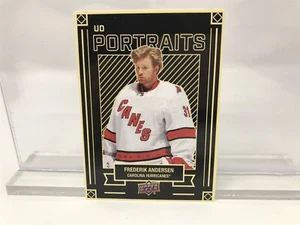 Frederik Andersen 2022-23 Upper Deck Series 1 UD Portraits #P-1 Carolina - Picture 1 of 2