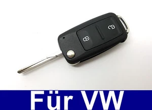 2Tasten Ricambio Chiave Telecomando per VW Bora Caddy III Golf IV Jetta - Foto 1 di 3