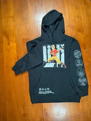 Avatar Youth Pequeña Ropa Híbrida Aang Sudadera con Capucha Negra Nueva con Etiquetas Foto 1 de 4