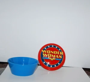 Juego de cuenco con tapa y posavasos a juego Wonder Woman Vandor SLC, UT - Imagen 1 de 4