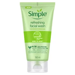 Simple Refreshing Face Wash 150 ml | 100% Soap-Free Formula for Soft, Clean Skin - Picture 1 of 10