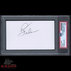 Phil Jackson signed 3x5 Cut PSA DNA Slabbed Auto Coach Michael Jordan C1819
