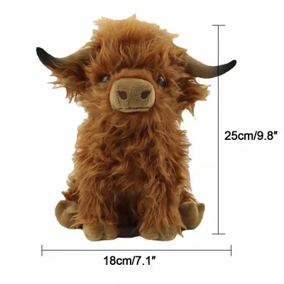 Cuddly Highland Cow Soft Toy Teddy Plush Toys Doll Gift 9.8''