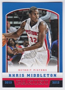 2012-13 Panini Khris Middleton Rookie Pistons Bucks