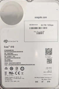Seagate Exos X10 8TB 7.2K 12Gbps 3.5" SAS HDD - ST8000NM0156 FREE SHIPPING - Picture 1 of 2