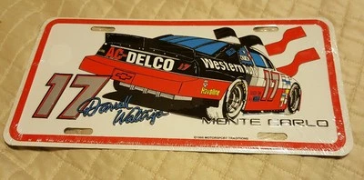 Placa de licencia de Nascar de metal Darrell Waltrip WESTERN AUTO 1995 #17 etiqueta Monte Carlo Foto 1 de 2