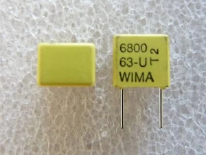 10 condensateurs 6800pF 6,8nF 63V 5% Wima FKC-2 - Picture 1 of 1