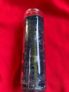 Black Wax 8" Glass Jar Candle Prayer Spell Casting Unscented Meditation Focus - Picture 1 of 7