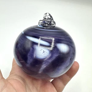 Glas Kugel Fensterkugel Einschmelzungen Glaskunst Opalglas Weihnachtskugel - Bild 1 von 10