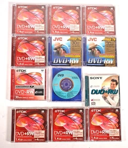 TDK/JVC/SONY Mini DVDs For DV Camcorder 12x In Total Opened Never Used Job Lot - Picture 1 of 8