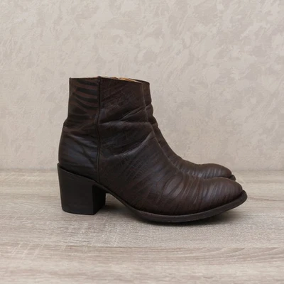 Botas femininas Mexicana Collection Old Gringo couro marrom com zíper no tornozelo US8, EUR38 - Imagem 1 de 4