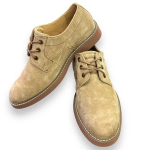 Hush Puppies Detroit Plain Toe Suede Lace Up Oxford Mens Size 8M Tan Dress Shoe - Picture 1 of 9