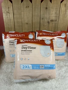 Tranquility Adult Daytime Underwear Diapers Disposable Super Absorb 2XL 36 Count - Picture 1 of 8
