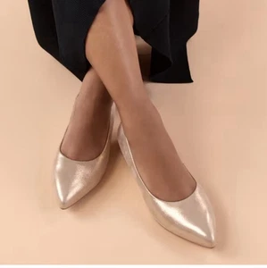 Frankie4 Mohn Slipper bequeme Ballerinas gold Gr. 7,5 Podologe empfohlen - Bild 1 von 10