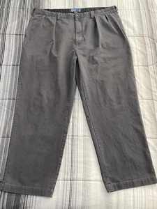 Polo Ralph Lauren Andrew Hose tatsächliche Größe 42x28 klassische Chino grau Vintage 90er - Bild 1 von 10