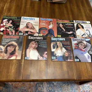 Vintage Lot Of 9 EASYRIDERS Magazines 1980 Year David Mann Posters - Picture 1 of 22