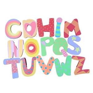15 Tatutina 7" Wooden Alphabet Kids Decorative Wall Letters CDHIMNOPQSTUVWZ - Picture 1 of 10