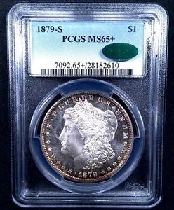 1879 S Morgan Dollar - PCGS CAC MS65+ - Exceptional Eye Appeal WOW Coin - VAM 54 - Picture 1 of 10