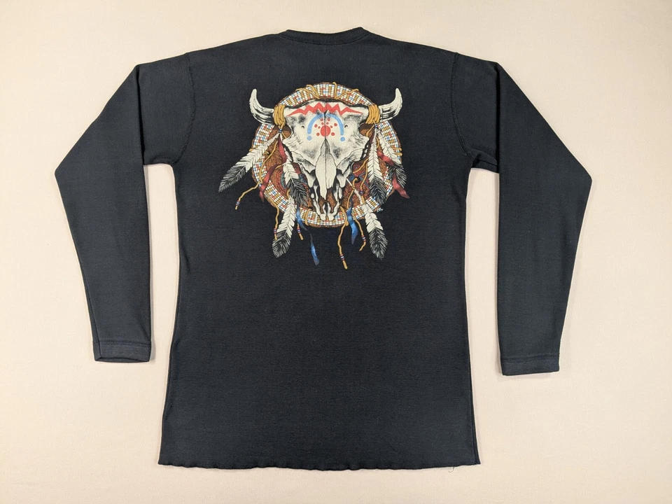 Camisa De Colección Buffalo Henley Adulto Extra Grande Nativo Atrapasueños Arte Hecha en EE. UU. Foto 1 de 4